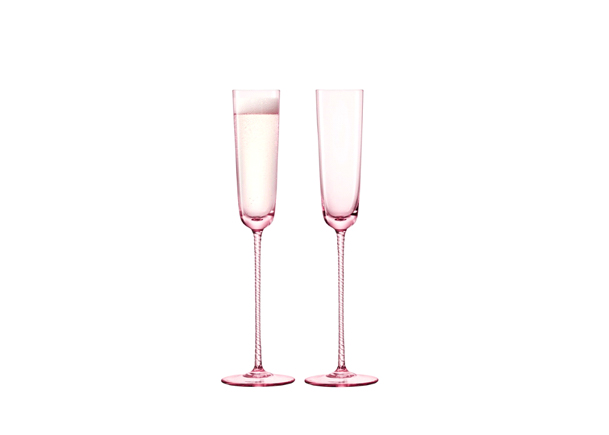 LSA Champagne Braid/dawn Pink Theatre Flute 120ml (Set of 2)